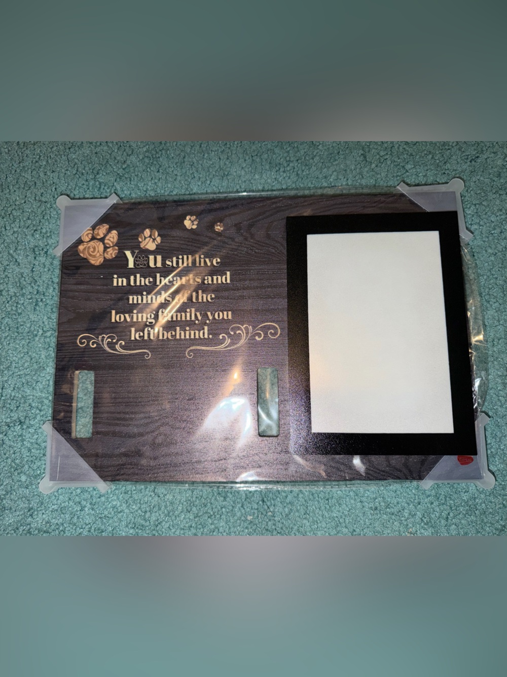 Wood Grain Memorial Dog Photo Frame